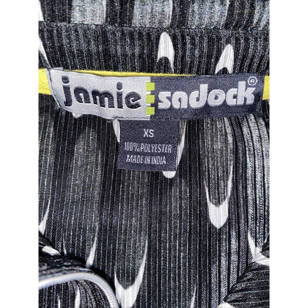 JAMIE SADOCK Womens Black Abstract Golf Top 1/4 Zip‎ Size XS - Picture 3 of 5